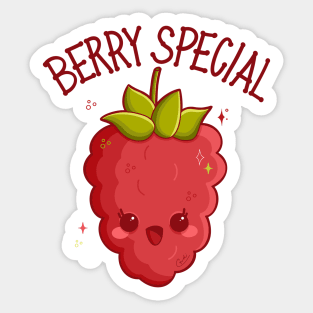 “Berry Special” Cute Happy Raspberry Sticker